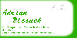 adrian mlesuch business card